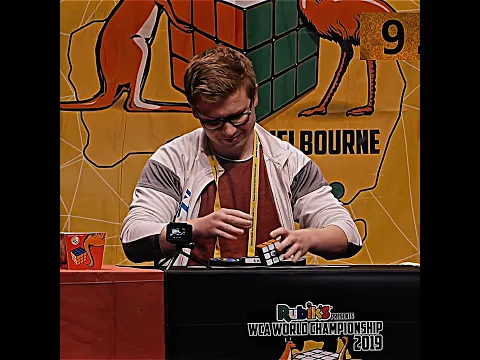 WCA World Championship 2019 3x3 Philipp Weyer won 🏆 average of [6.74s] #rubikscube #viral #shorts