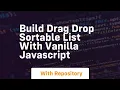 Build drag drop sortable list with vanilla javascript
