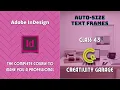 Adobe InDesign Course - Class 43 Auto-size Text Frames