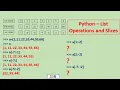 Python List operations List slice with positive negative index Program GE8151-PSPP Tamil 42