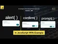 Alert Confirm Prompt In JavaScript Popup-Box In JavaScript Web Development -