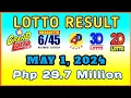 Download Lagu Lotto Result MAY 1, 2024 9:00PM wednesday [Php29.7 million] #PCSO