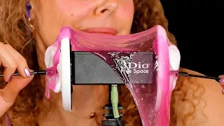 Pink Slime & Mascara Spoolies ASMR! 3Dio Ear Cleaning Sounds