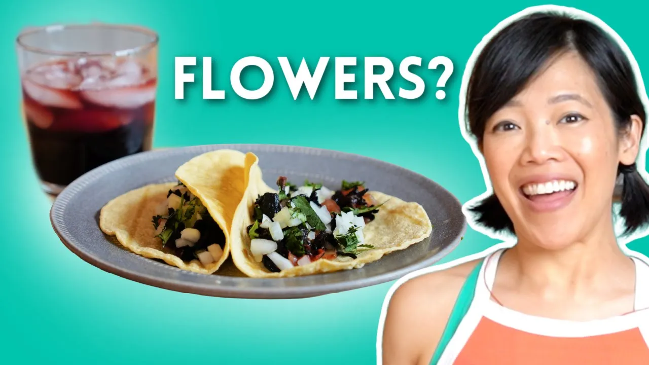 I Made Tacos Out Of Flowers?   Hibiscus Flower Tacos & Agua Fresca Jamaica