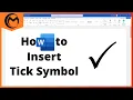 How to Insert Tick Symbol in Microsoft Word