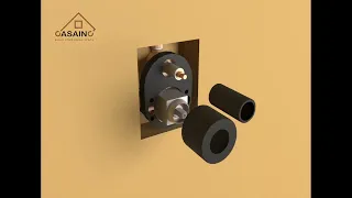 CASAINC 2-Function Shower System with Handheld Shower in Matte Black Installation