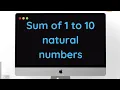C programming - to print sum of first n natural numbers Tutorial-23