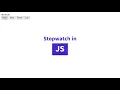 How to create a stopwatch in JavaScript