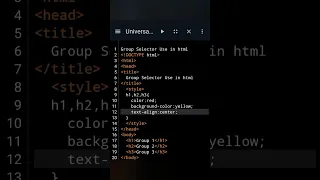 Group Selector Use in HTML And CSS