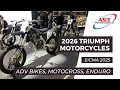 Lagu 2026 Triumph Motorcycles on show at EICMA 2025 inc. ADV Tiger models, Motocross \u0026 Enduro TF X and EN