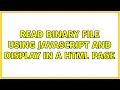 read binary file using javascript and display in a html page