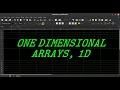 VBA Macros One Dimensional Arrays