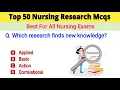 Top 50 nursing research mcqs Research nursing Mcqs Important nursing mcqs nursing mcqs