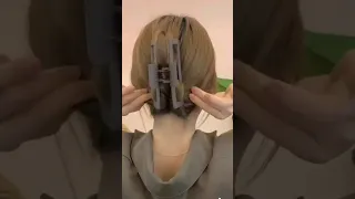 تسريحة شعر كورية بالملقط الشعر  تسريحة شعر كورية بالملقط الشعر