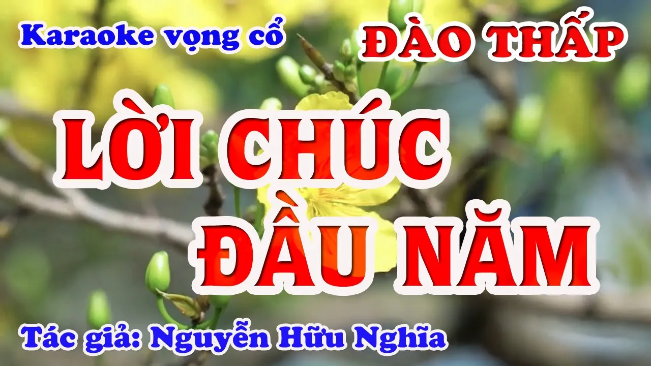 Lời Chúc Đầu Năm - Karaoke vọng cổ Dây Đào Thấp - Tác giả: Nguyễn Hữu Nghĩa.