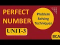 PERFECT Number C Program to Check Perfect Number BCA Problem Solving Tech