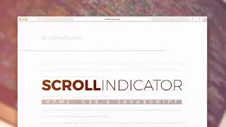 Scroll Indicator Using JavaScript HTML CSS JavaScript