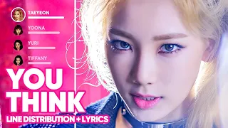 girls generation you think line distribution lyrics color coded patreon requested