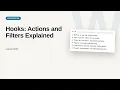 Hooks Actions and Filters Explained WordPress Development Tutorial