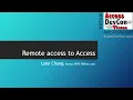Access DevCon 2020 - Remote access to Access
