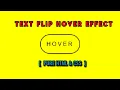 CSS Flip Text Hover Effects CSS Tutorial CSS and HTML Hover Effects