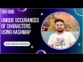 Unique and Multiple Occurrences of Characters in String using HashMap