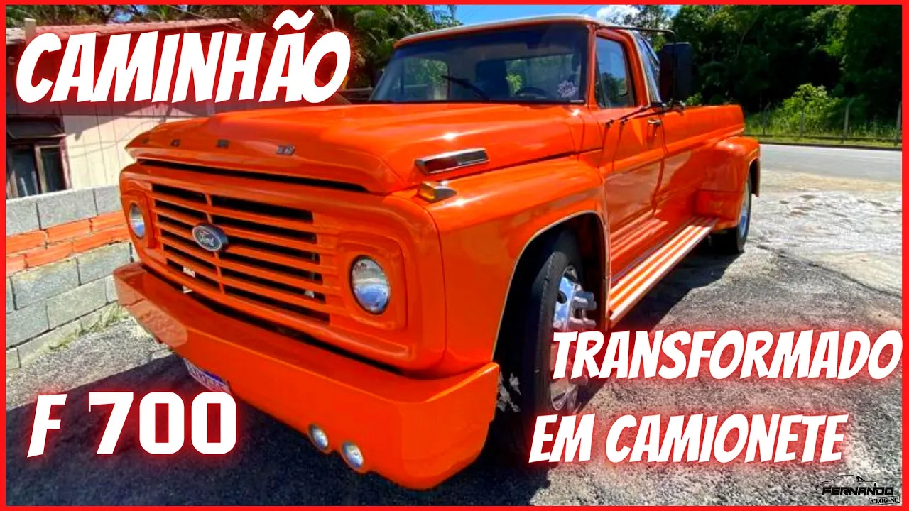 FORD F700 TRANSFORMADA EM CAMIONETE "ELE FEZ TUDO SOZINHO" #ford #f700