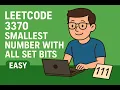 LeetCode 3370 Smallest Number With All Set Bits easy