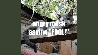 angry mask saying FOOL