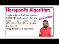 Horspools Algorithm