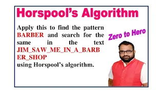 Horspools Algorithm