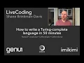 LiveCoding 3 - Writing a Turing Complete Langauge with CaffeineEight