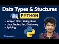 Python Data Types Data Structures Explained Python for Beginners Lists Sets Dictionary Tuple
