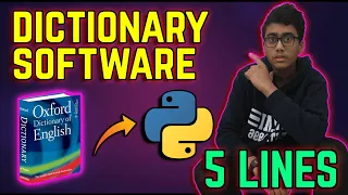 Live Dictionary App with Python in 5 LINES - Digital Dictionary Application with Python