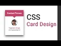 CSS Card Design Tutorial using html and css csPoint web design tutorial