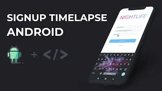 Android Coding Timelapse Android Studio Signup - Login Source code