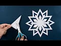 Download Lagu How to make Snowflakes out of paper in 5 minutes - Paper Snowflakes #37
