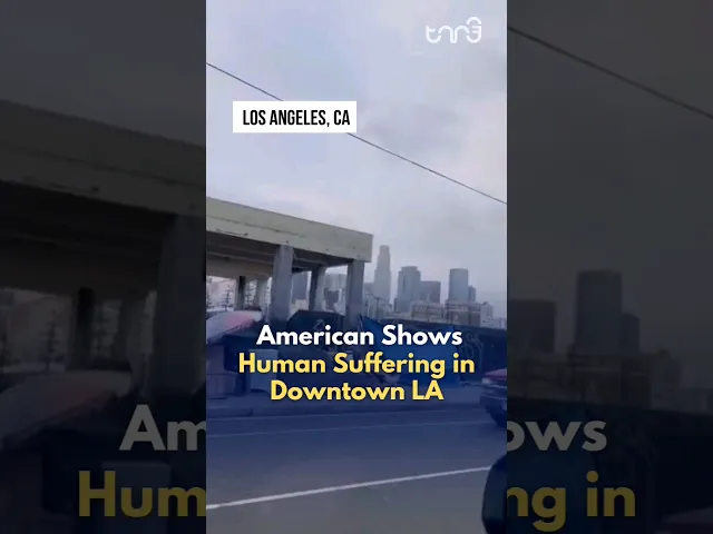 ⁣An American films the poor conditions Californians are living in while billions are going to #Israel