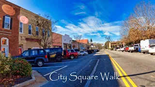 Walking Zebulon GA - City Square Towns in Center Georgia USA