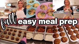 🍂 COZY FALL MEAL PREP | HIGH PROTEIN BREAKFASTS, SNACKS & EASY FAMILY DINNERS