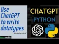 Use ChatGPT to write DataType Learn Python Quickly Using the ChatGPT Open AI