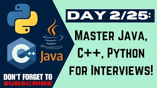 DAY DATA TYPES AND VARIABLES Master Java C Python for Interviews