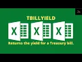 Learn Excel TBILLYIELD-How to calculate treasury bill yield in excel using function TBILLYIELD