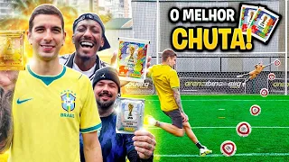 QUEM TIRAR O MELHOR PACOTINHO DE FIGURINHAS DA COPA DO MUNDO CHUTA!!!