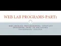 VTU 10 WEB LAB17CSL77 Web lab programs part1