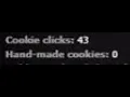 Clicking the cookie gives 0 cookies confirmed