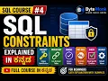 SQL Constraints Explained PRIMARY KEY FOREIGN KEY UNIQUE NOT NULL SQL Course Kannada