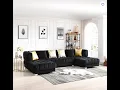 Woodpeckers Furniture Marigold Velvet U-Shaped Double Chaise Sectional Sofa Assembly Guide