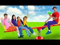 Download Lagu Ellie \u0026 Andrea Seesaw Adventure at the Park: Teamwork Wins!