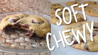 These cookies are the best soft and chewy chocolate chip cookies! They are slightly crispy on the ed. 